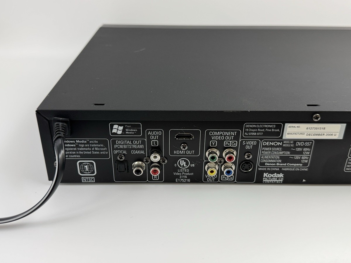 Denon DVD Video Player DVD-557 HDMI Component S-Video Out - Tested