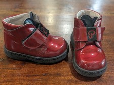 Pablosky Baby Girls Boots Red Patent Leather Made in Spain 4.5 LIttle Kids
