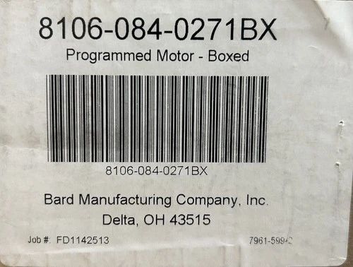 Bard HVAC 8106-084-0271BX  1/2 HP PROGRAMMED MOTOR