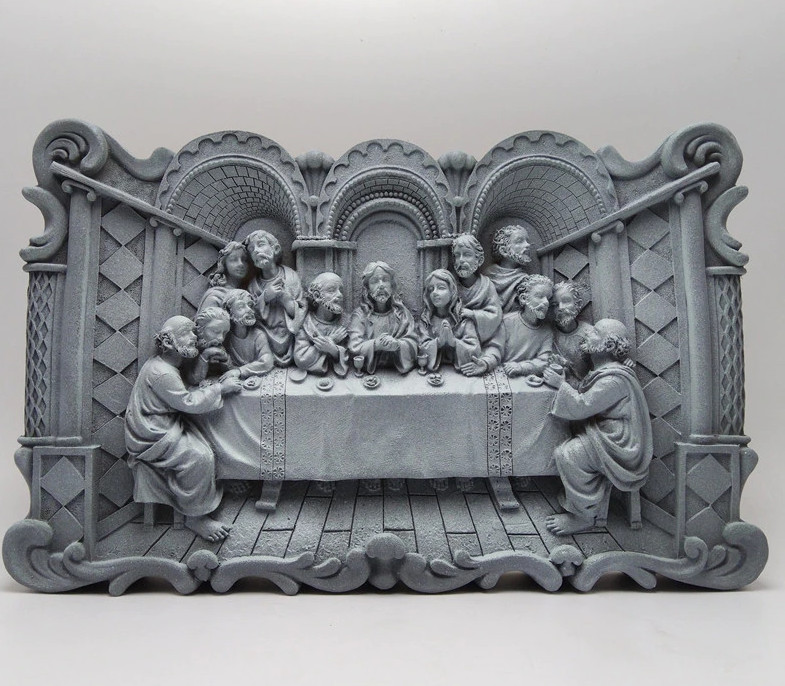 Last Supper Reusable Silicone Mold Wax Resin Art Cast Craft Altar Home Decor DIY