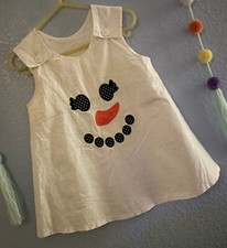 Vintage 2t Snowman Face Dress