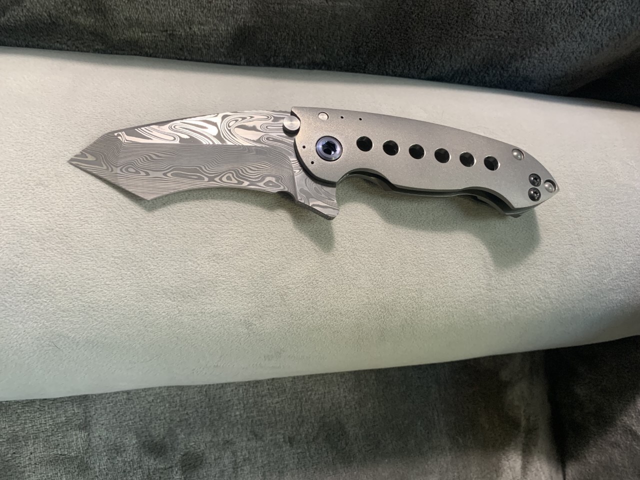 Direware Solo V5 Speed Holes Damasteel Flipper eBay