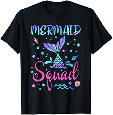 Mermaid Squad Of The Birthday Mermaid Tail Family Matching Gift Unisex T-Shirt