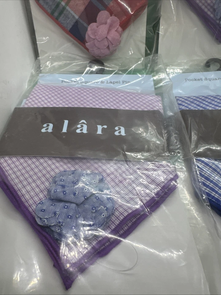 LOTE de 4 solapas cuadradas de bolsillo y solapas para hombre Nordstrom Rack Alara precio de venta sugerido por el fabricante 59,88 E USD Foto 2 de 4