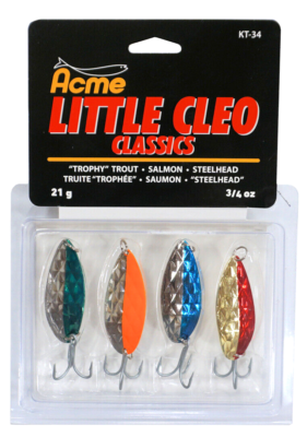 Acme KT 34 Little Cleo Classics Lure Kit 3/4 oz Assorted 4 Per