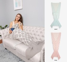ComfyLuxe Mermaid Scale Pattern Tail Throw Blanket