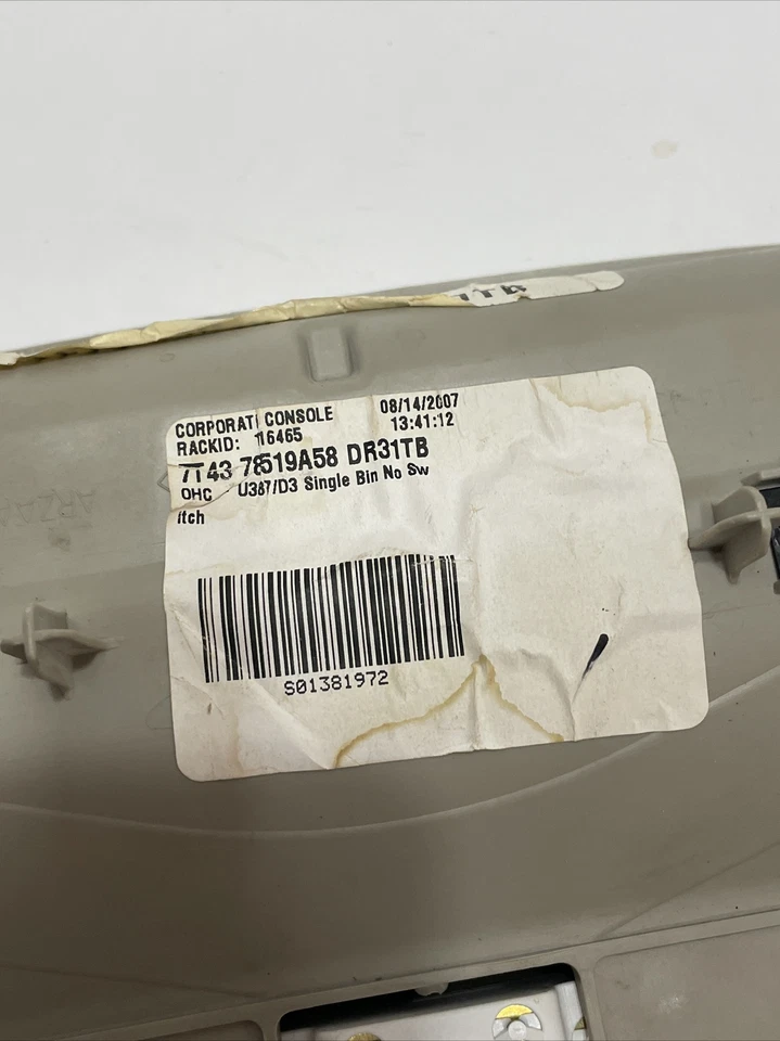 Mercury Sable 2008-2009 sobre la cabeza domo luz lámpara techo consola 8G1354519A58 Foto 4 de 4