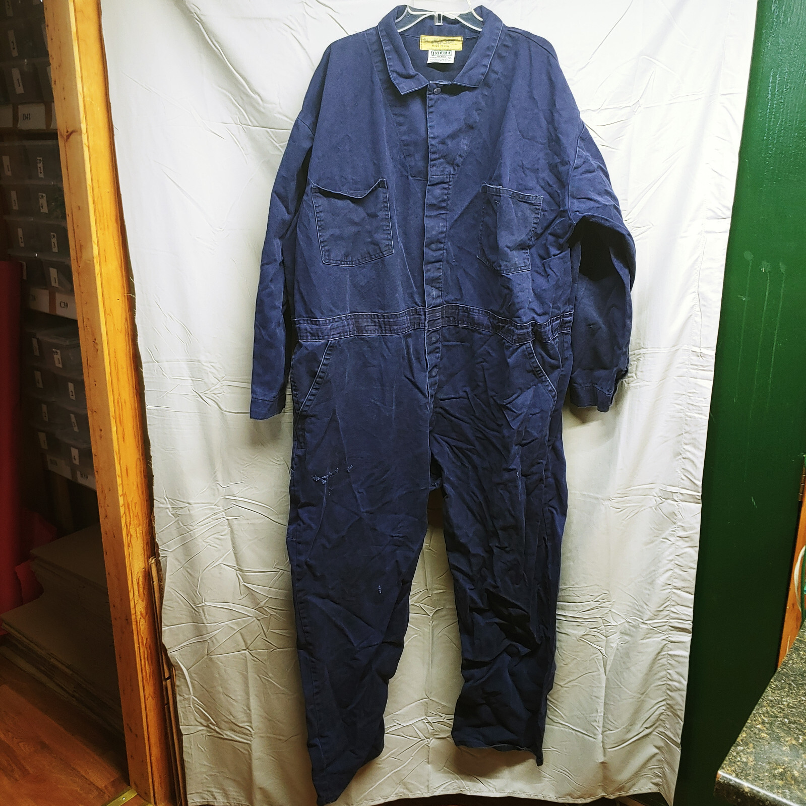 Indura By Westex Mens Size 4XL Blue Denim Universal Overall Coveralls