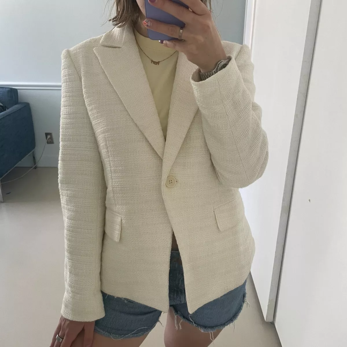 Theory tweed shop blazer