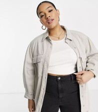 New Ladies plus size 22 shacket simply be womens jacket 5xl winter coat denim