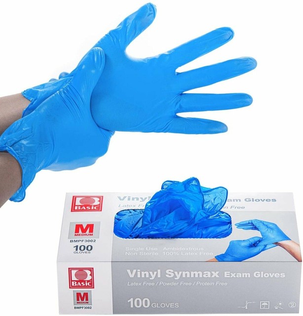 Basic BMPF3003 Synmax Synthetic Large Vinyl Exam Glove 100 Per Case