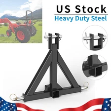 3 Point 2'' Trailer Receiver Hitch Tow Drawbar Category 1 Tractor Adapter