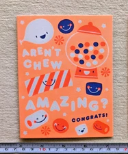 Gum balls CONGRATS Greeting Card Aren't Chew Amazing Gumball Machine Chewing Gum