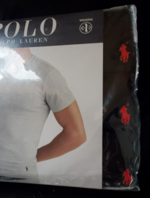 Polo Ralph Lauren 3-Pack SLIM FIT T-Shirt V-NECK Men's Small Black