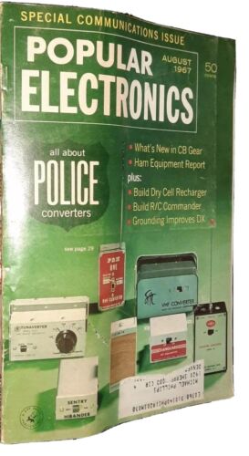 Popular Electronics août 1967 convertisseurs de police chargeur de cellules sèches radio amateur CB - Photo 1 sur 6