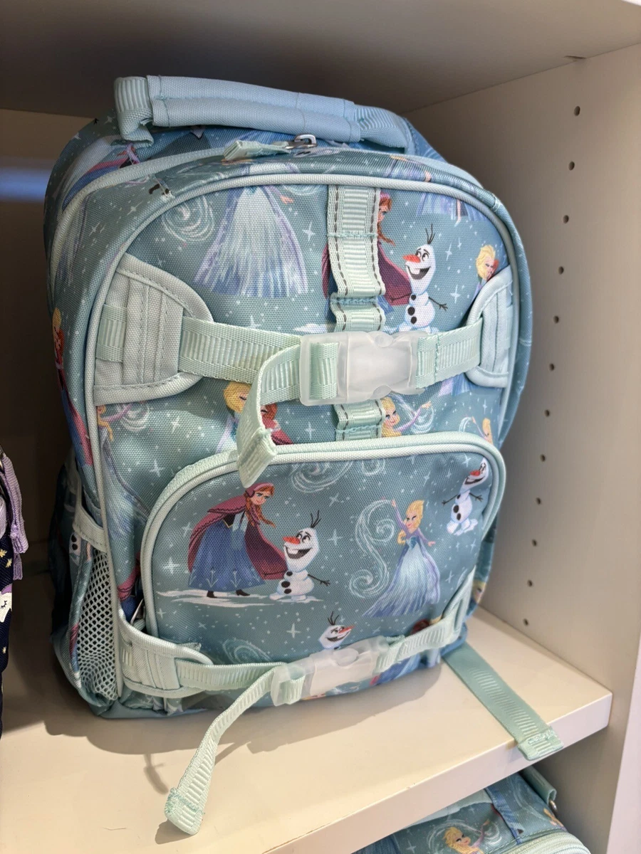 School Pottery barn FROZEN Backpack Disney ELSA bag girl princess Olaf Aqua gift