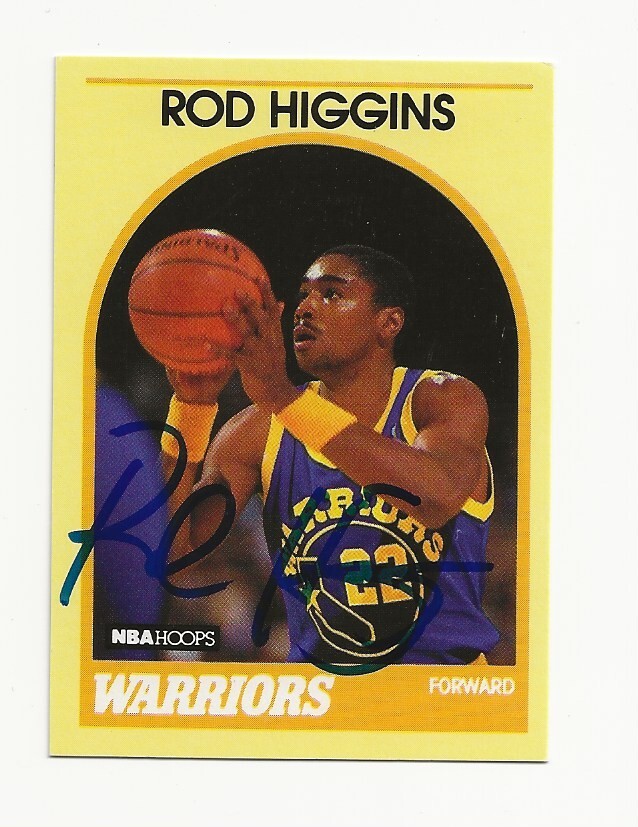 ROD   HIGGINS     WARRIORS    AUTOGRAPHED   CARD