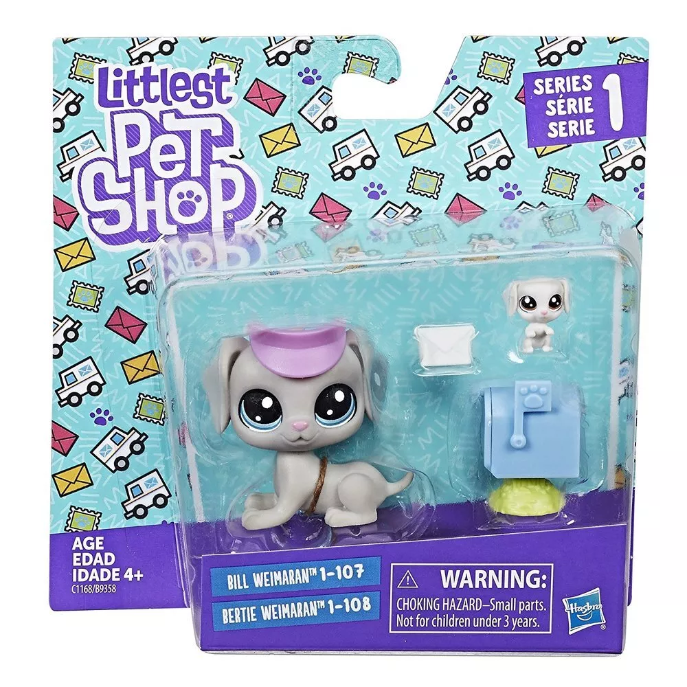 Littlest Pet Shop Dog Pair Bill Weimaran 1 107 Bertie Weimaran 1 108