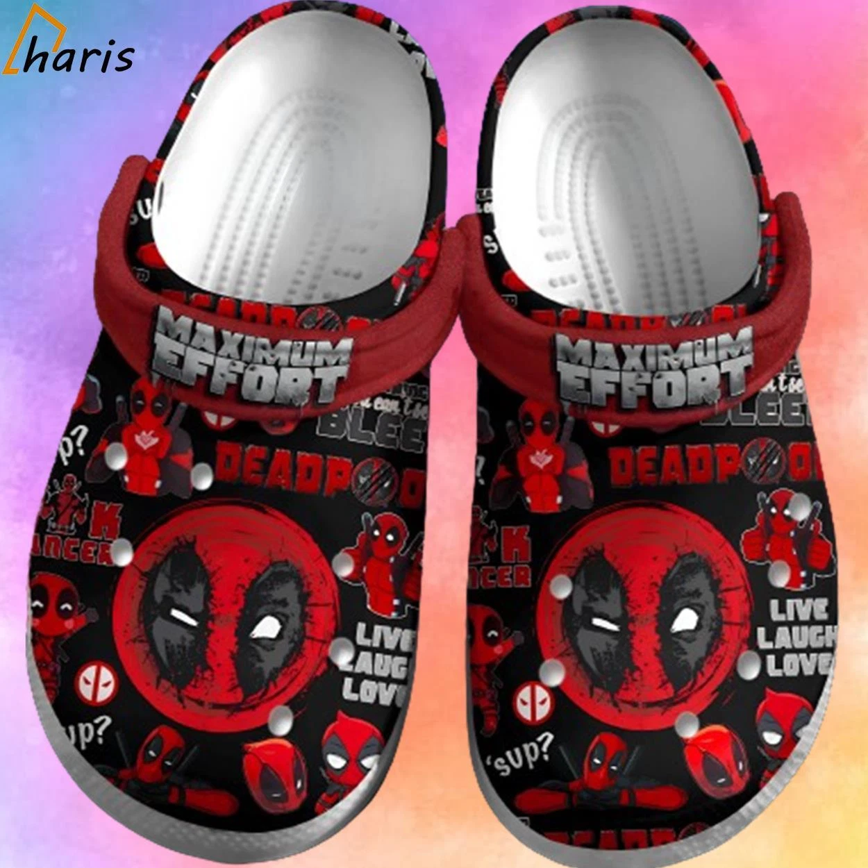 Gift For You Classic Maximum Effort Deadpool Black Shoes