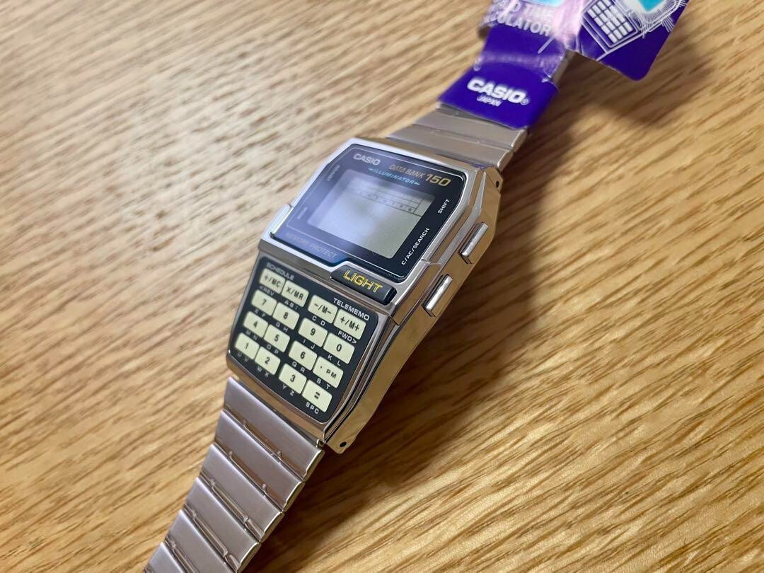 Casio Watch Men DBC-1500 Silver Plastic Chron Calculator