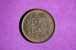 1946 Finland 5 Markkaa Coin #M20123