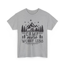 Mountain Range T-Shirt | Outdoor Hiking Tee | Camp more worry less Shirt