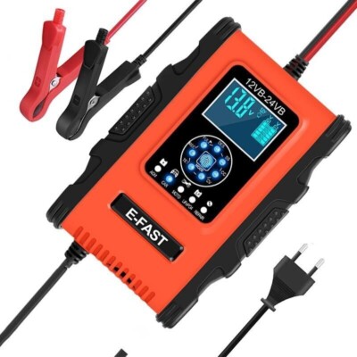 Caricabatterie Automatico FOXSUR 10A Per Batterie Al Litio LiFePO4 – 12/24V