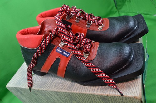 Chaussures de ski vintage Davos Summit, pointure 5 1/2, 5,5, rouge et noir avec boîte, 2210 - Photo 3/9