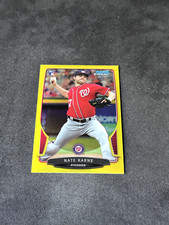 Nate Karns 2013 Bowman Chrome Yellow Refractor RC 05/10