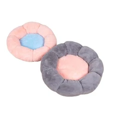 Dog Bed for Small Medium Dogs Short Plush Cat Beds Flower Shape 40cm Pet Bed