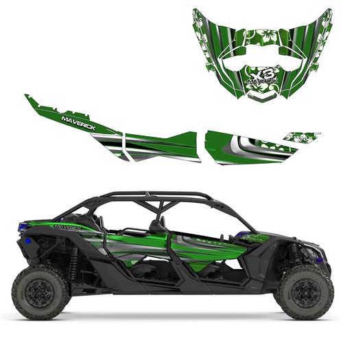 Can Am X3 Maverick MAX Beach Croozer Design Graphic Kit Wraps Decals Off Road - Foto 8 di 9