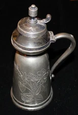 Antique Signed Derby Silver Co. Quadruple Plate Syrup Server Pat. May 24, 81