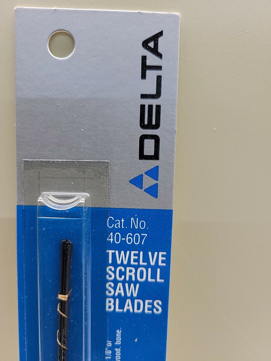 12 Delta Scroll Saw Blades 40-607 12.5 tpi Made in USA (1 pack of
