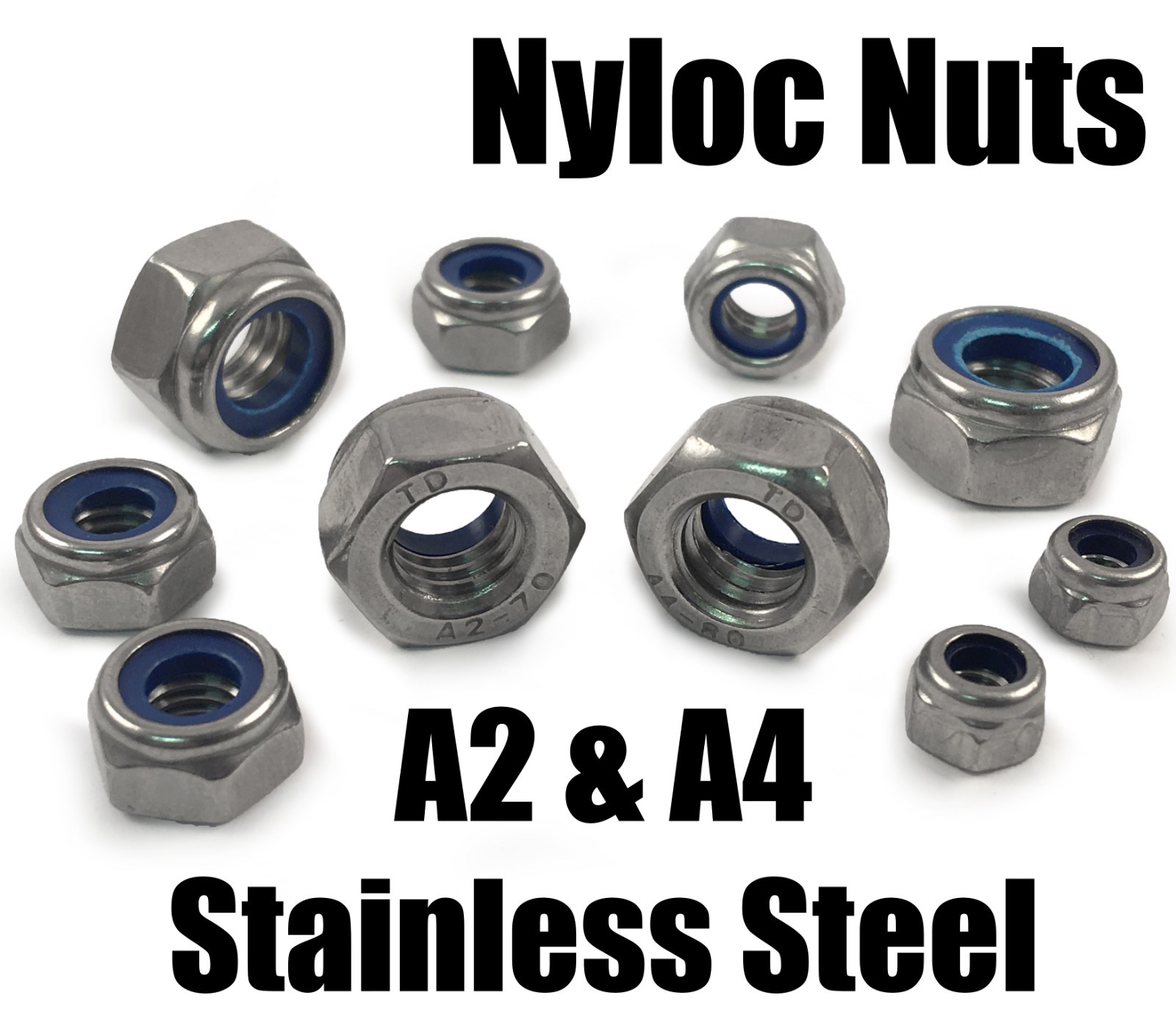Lot De 100 écrous Frein Nyloc M4 – Auto-verrouillage, Générique, Neuf