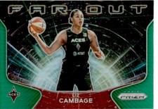 2021 Panini Prizm WNBA Far Out #4 Liz Cambage Green Prizm Las Vegas Aces