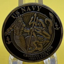 * United States Navy Shellback Hat or Lapel Pin. Awesome to show your Navy Pride