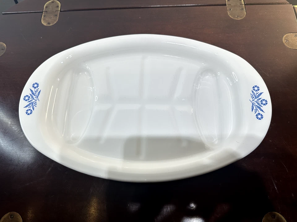 Vintage Corning Ware P-19 Large Platter Blue Cornflower Pattern - Изображение 4 из 4