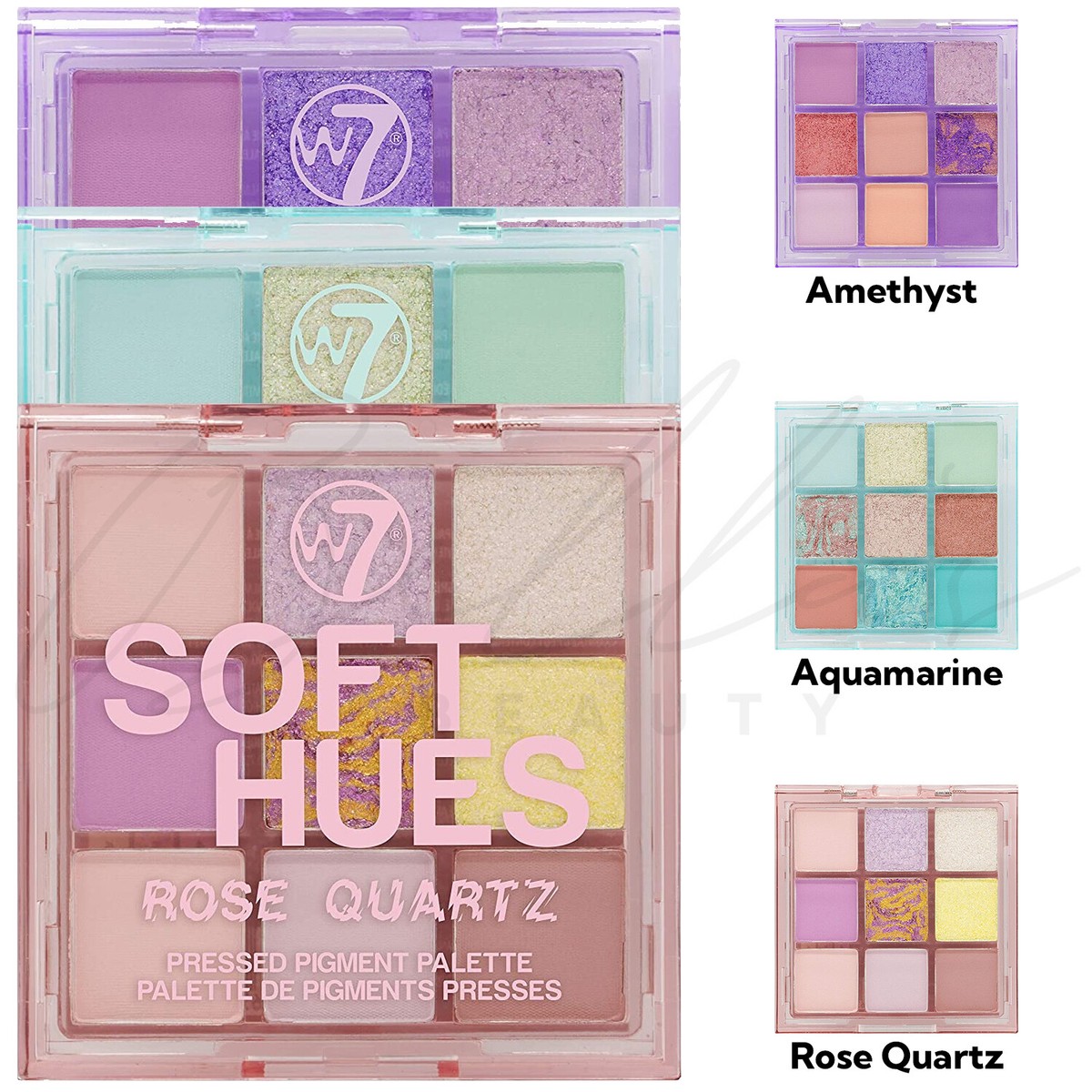 W7 Soft Hues Pressed Pigment Augenpuderdose - Aquamarine