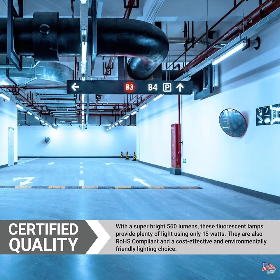 30Pack Fluorescent T8 Hi-Performance Linear, 6500K, 15W, 560LM, E26 2-Pin G13 - Image 4 of 4