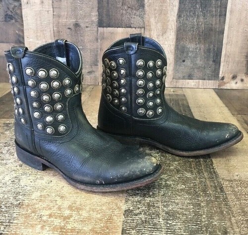 Stivaletti da cowboy Frye 76684 Wyatt neri con borchie donna 6,5 B - Foto 10 di 12