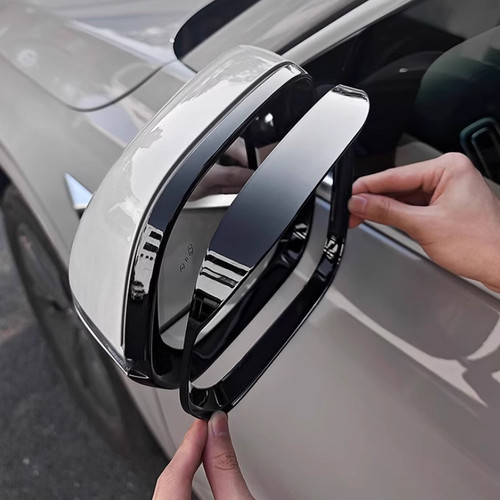 For Nissan Altima 2019-2025 Bright Black Rearview Mirror Rain Eyebrow Trim - Picture 8 of 17