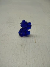 MIB MOSSER GLASS 1-5/8" "PEE WEE"THE BALLOON CLOWN BLUE GLASS