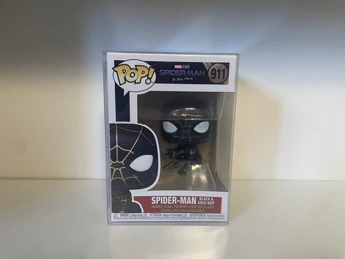 Funko Pop! Marvel: Spider-Man: NWH - Spider-Man (Black & Gold) #911 + Protector