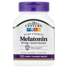 Melatonin, Quick Dissolve, Cherry, 10 mg, 120 Tablets