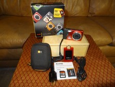 Kodak EasyShare M530 12MP Red Digital Camera Kodak G150 4GB Card Battery   