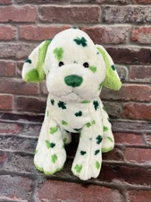 Ganz Webkinz Clover Puppy Dog Plush Retired St. Patrick's Day HM447 - No Code