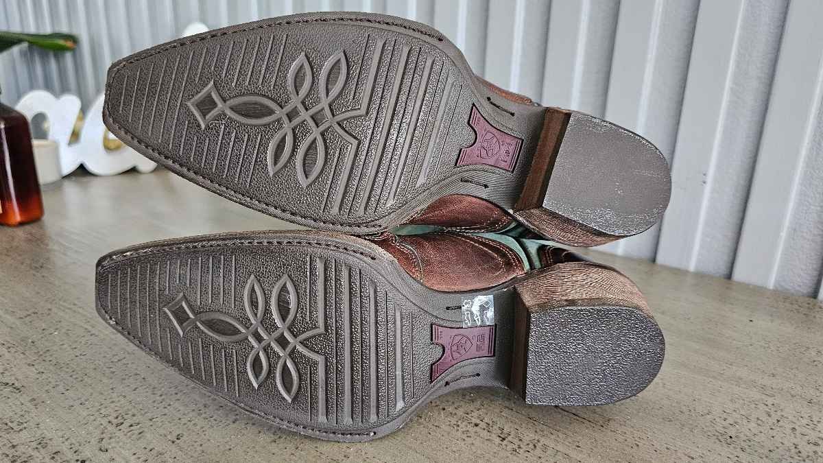 Ariat Women's Zealous Brown Teal Leather  Western Cowgirl Boots NEW 8B image 8