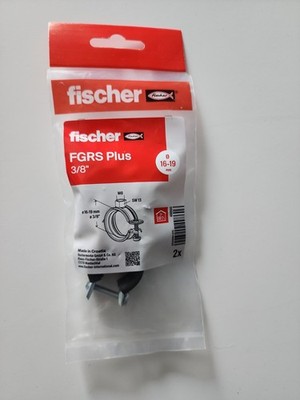 Fischer FGRS Plus 3/8'' Rohrschelle Gelenkschelle Schalldämmung 2er Tüte OVP
