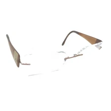 Silhouette 6551 40 6055 Titanium Brown Rimless Eyeglasses Frames 52-17 135