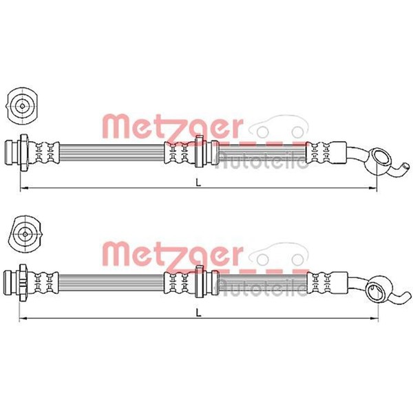 2X Metzger BremsschlÄUche Vorne Links Rechts Passend FÜR Nissan Micra Note-image